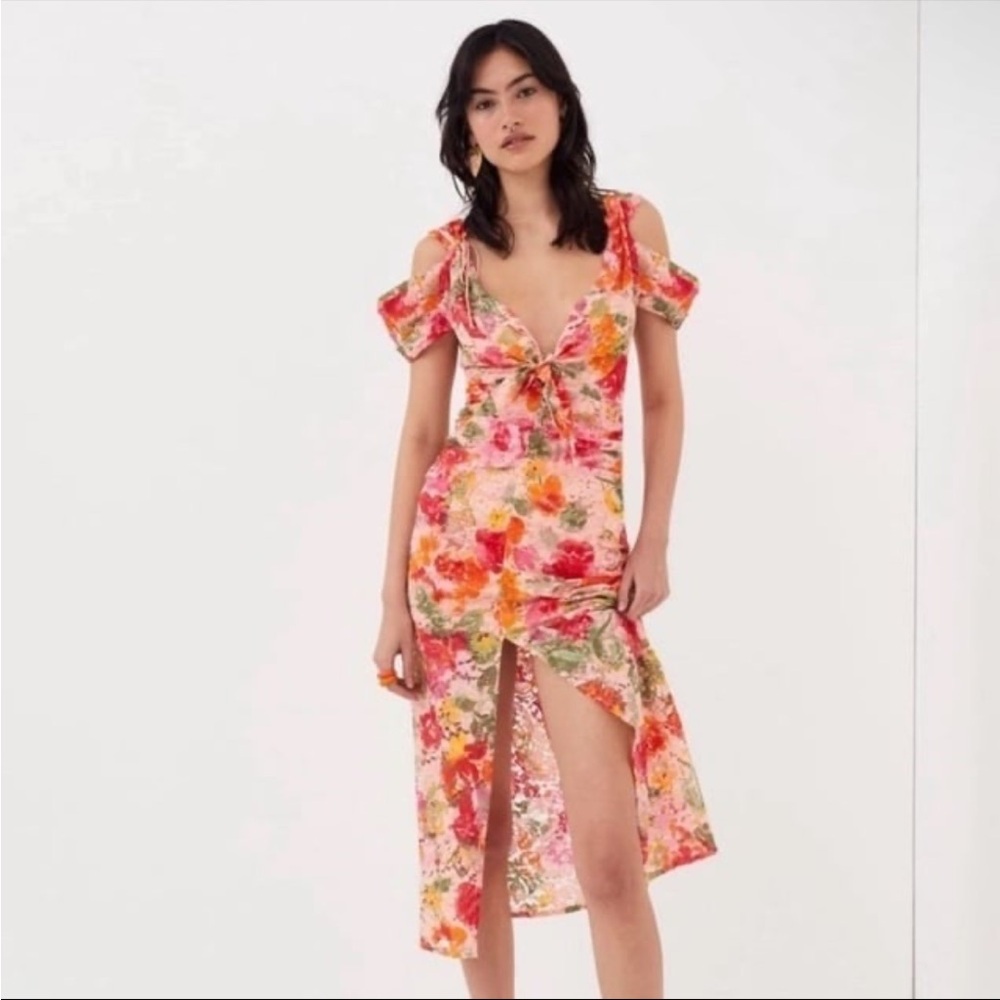 NWT For Love & Lemons Beth Midi Dress